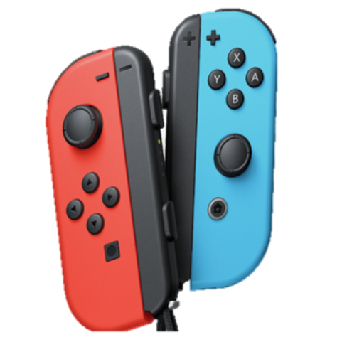 Pair of Nintendo Switch Joy Cons (Neon Red/Blue)